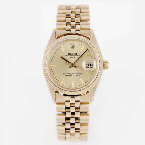 Rolex Date | REF. 1500 | 18k Yellow Gold | Gold Dial | 1969