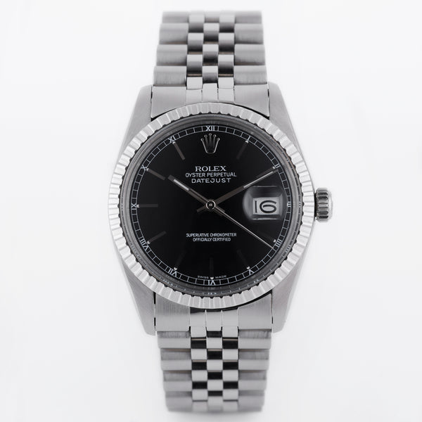 Rolex DateJust 36 | REF. 16030 | Black Dial | Stainless Steel | 1984