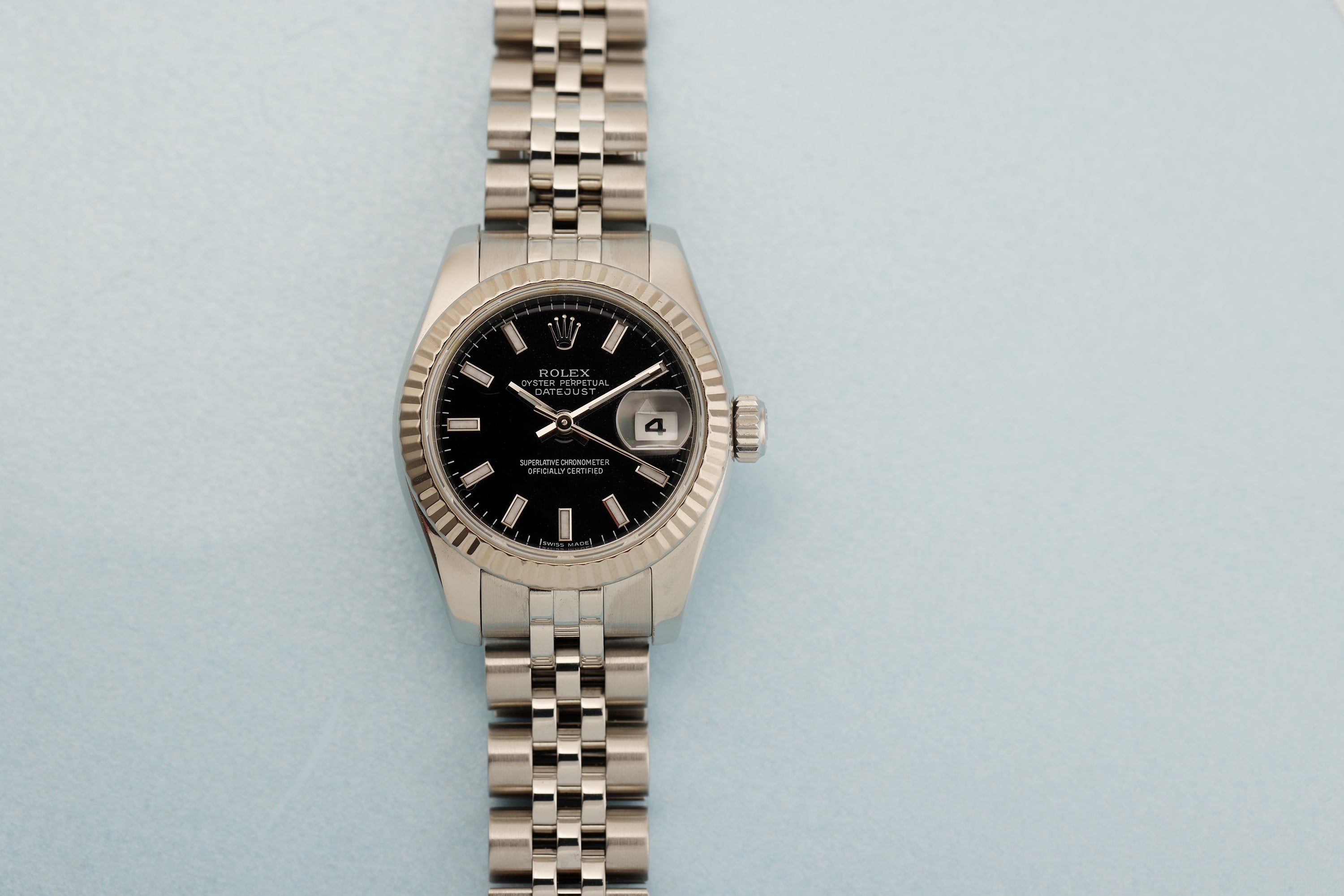 Rolex Lady DateJust | 26mm | REF. 179174 | Black Dial | Stainless Steel & 18k White Gold | Box & Papers | 2008