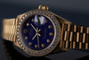 Factory Rolex Lady DateJust 69138 Lapis Lazuli Diamond 18K Yellow Gold