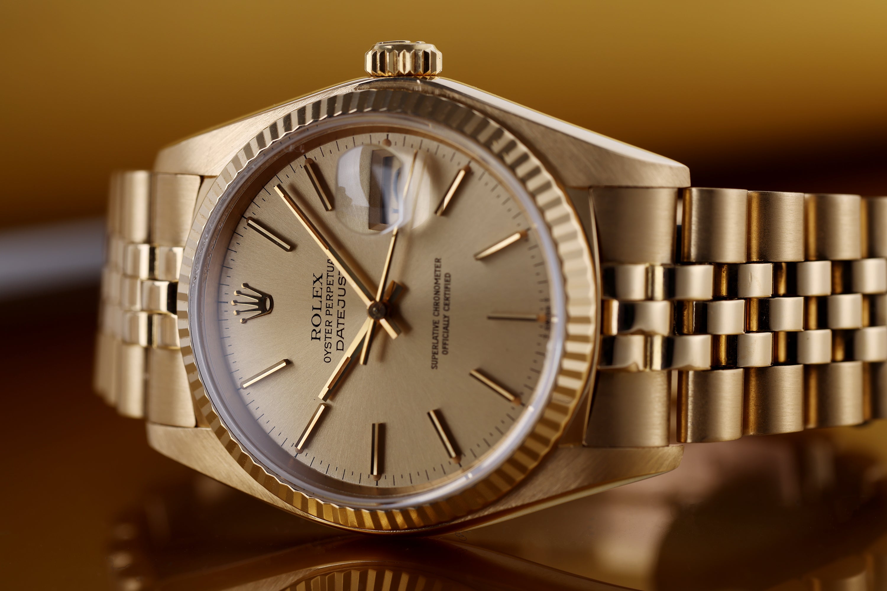 Rolex DateJust | REF. 16018 | Gold Dial | 18k Yellow Gold | 1979