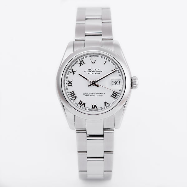 Rolex DateJust Midsize | REF. 178240 | 31mm | White Roman Numeral Dial | Stainless Steel | 2006