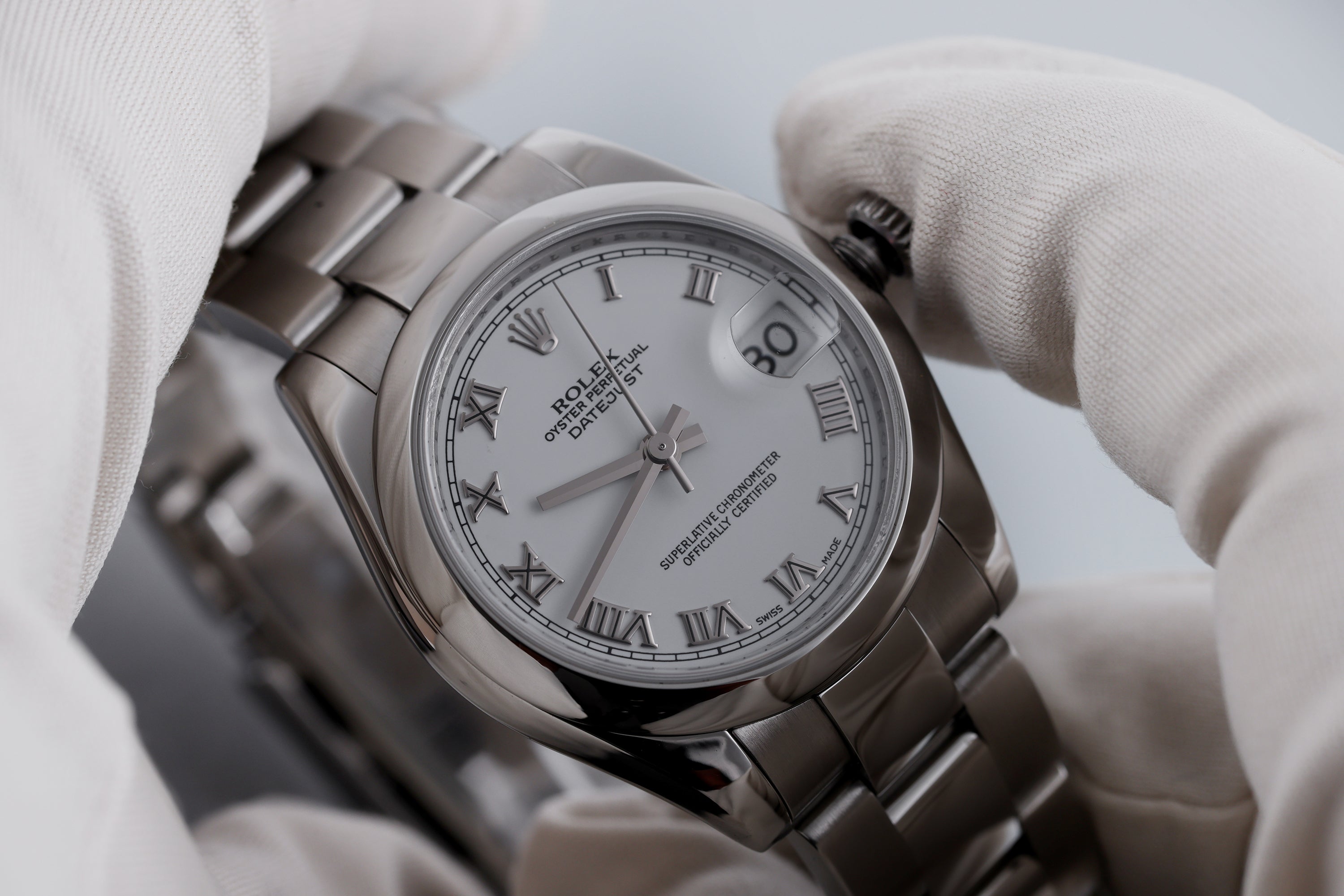 Rolex DateJust Midsize | REF. 178240 | 31mm | White Roman Numeral Dial | Stainless Steel | 2006