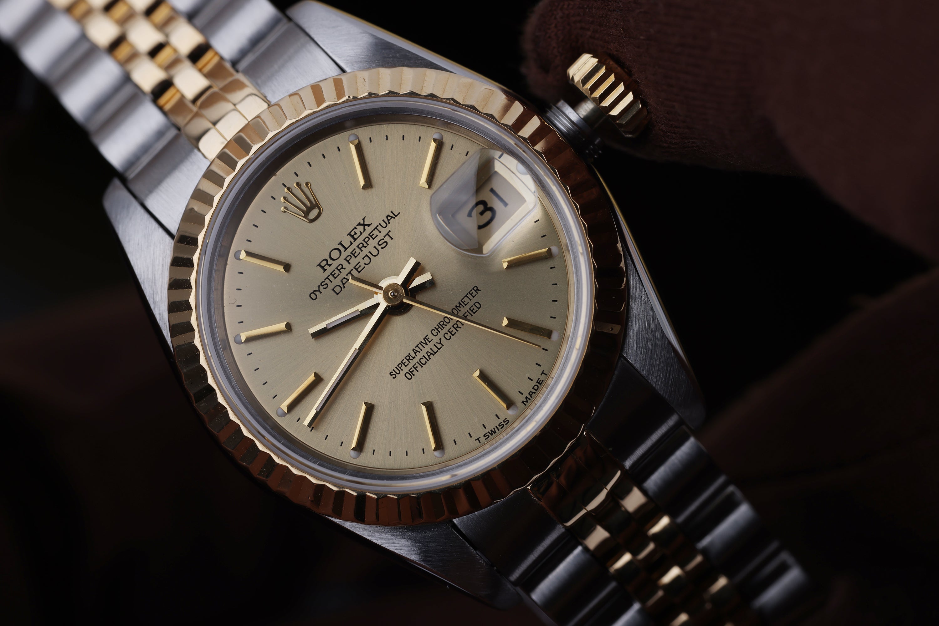 Rolex Lady DateJust | REF. 69173 | Stainless Steel & 18k Yellow Gold | Gold Dial | Box & Papers | 1994
