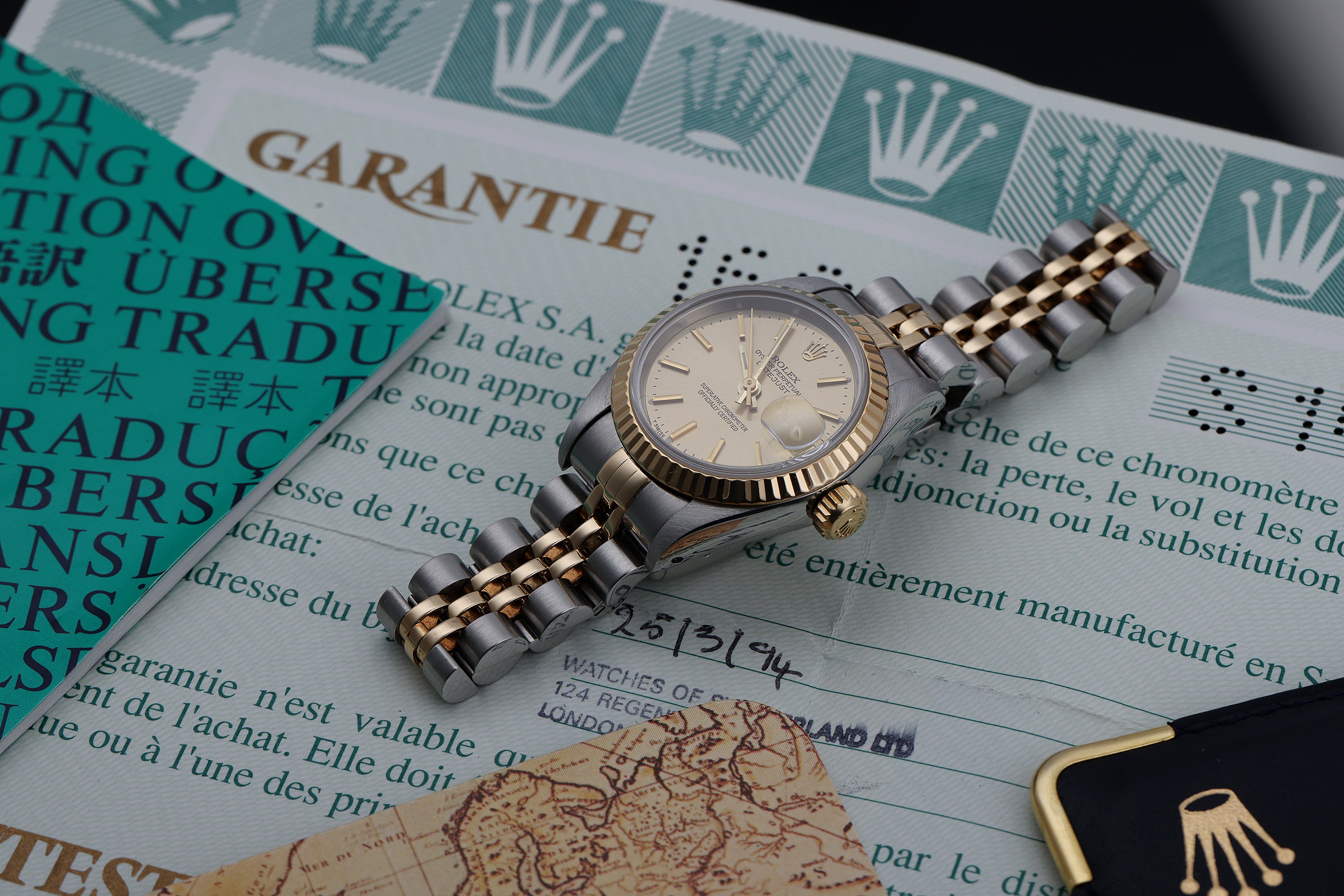 Rolex Lady DateJust | REF. 69173 | Stainless Steel & 18k Yellow Gold | Gold Dial | Box & Papers | 1994