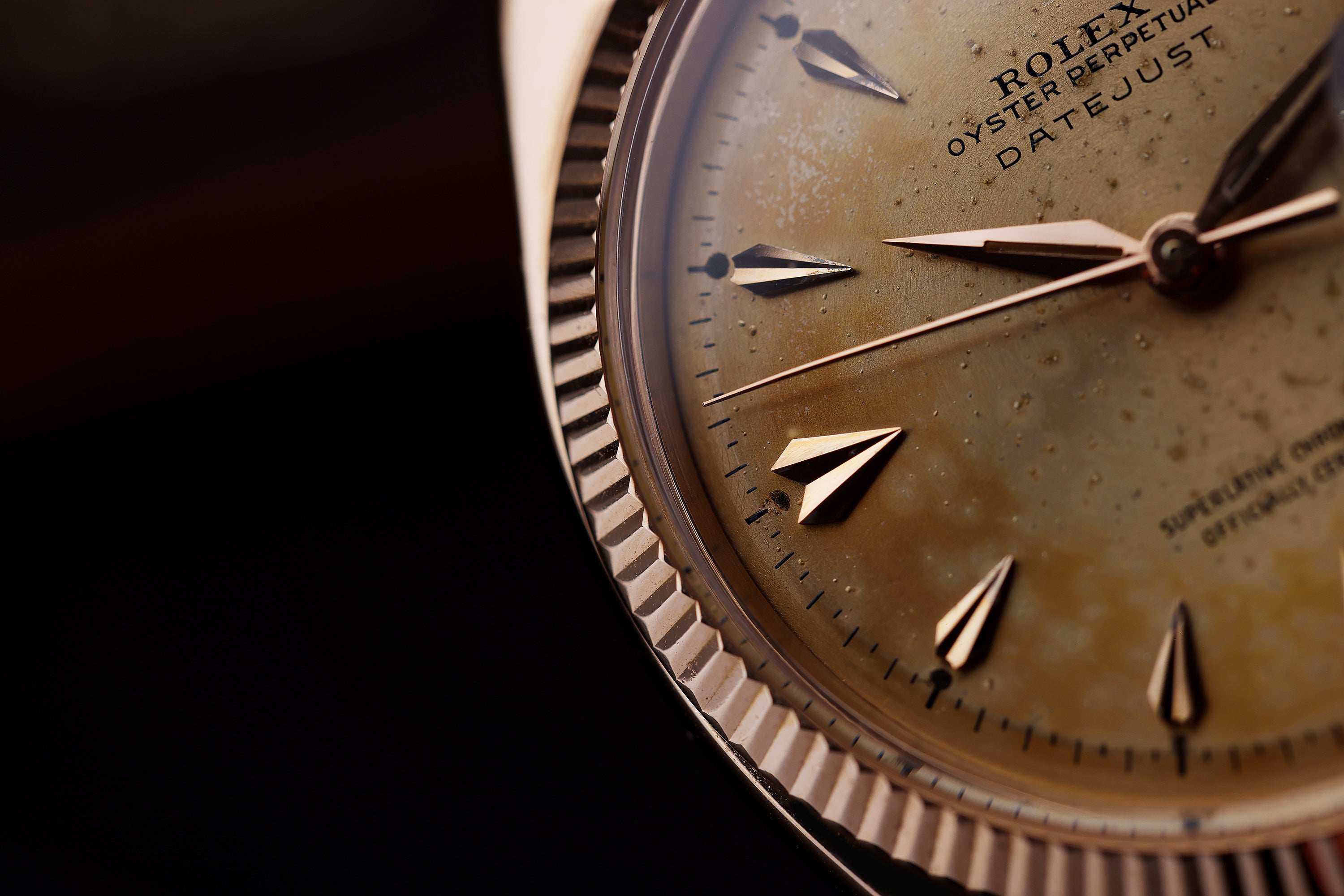 Rolex DateJust | REF. 6605 | Gold Dial | 36mm | 18k Rose Gold | 1959