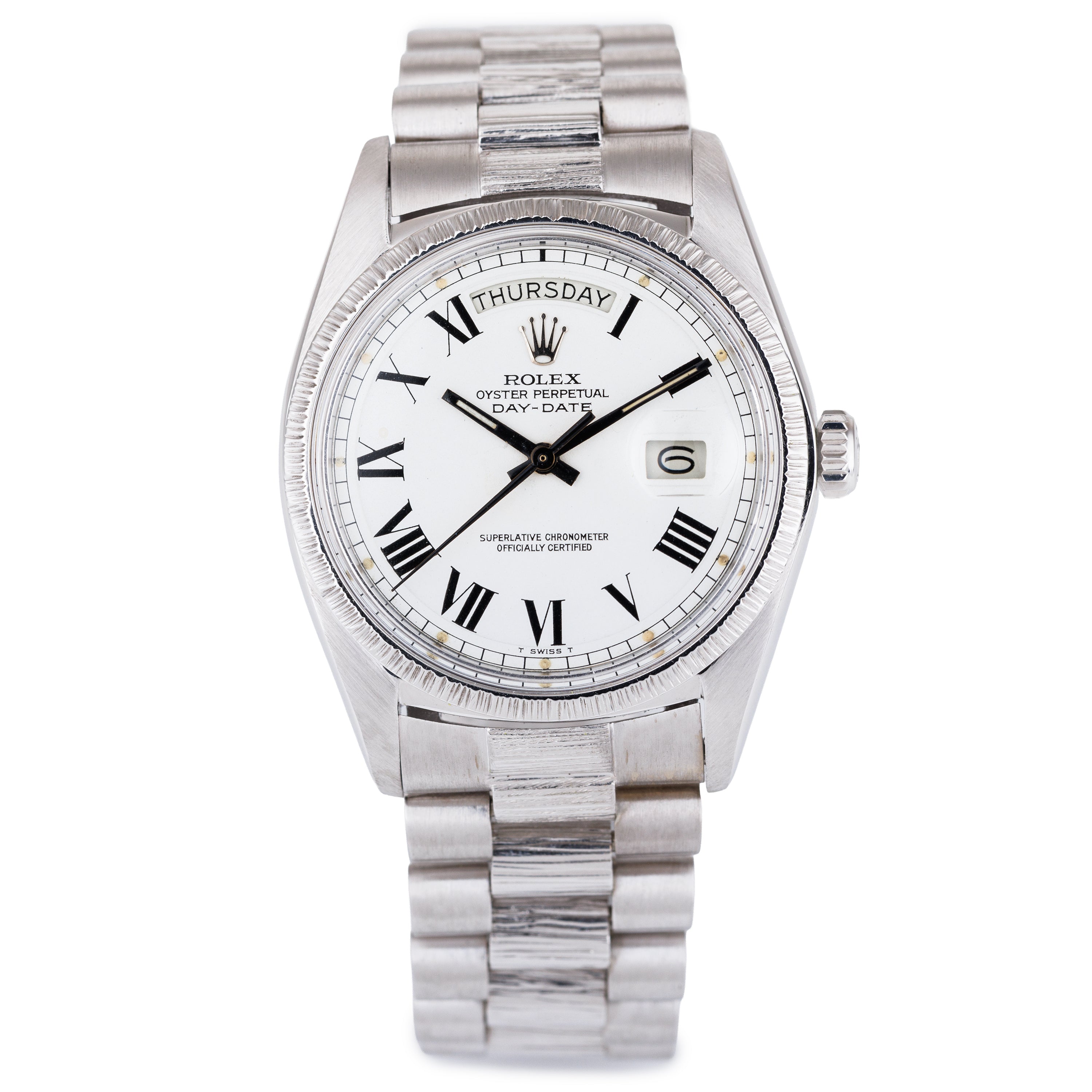 Rolex Day-Date | REF. 1803 | 'Buckley' Dial | Bark Finish | 18k White Gold | 1975