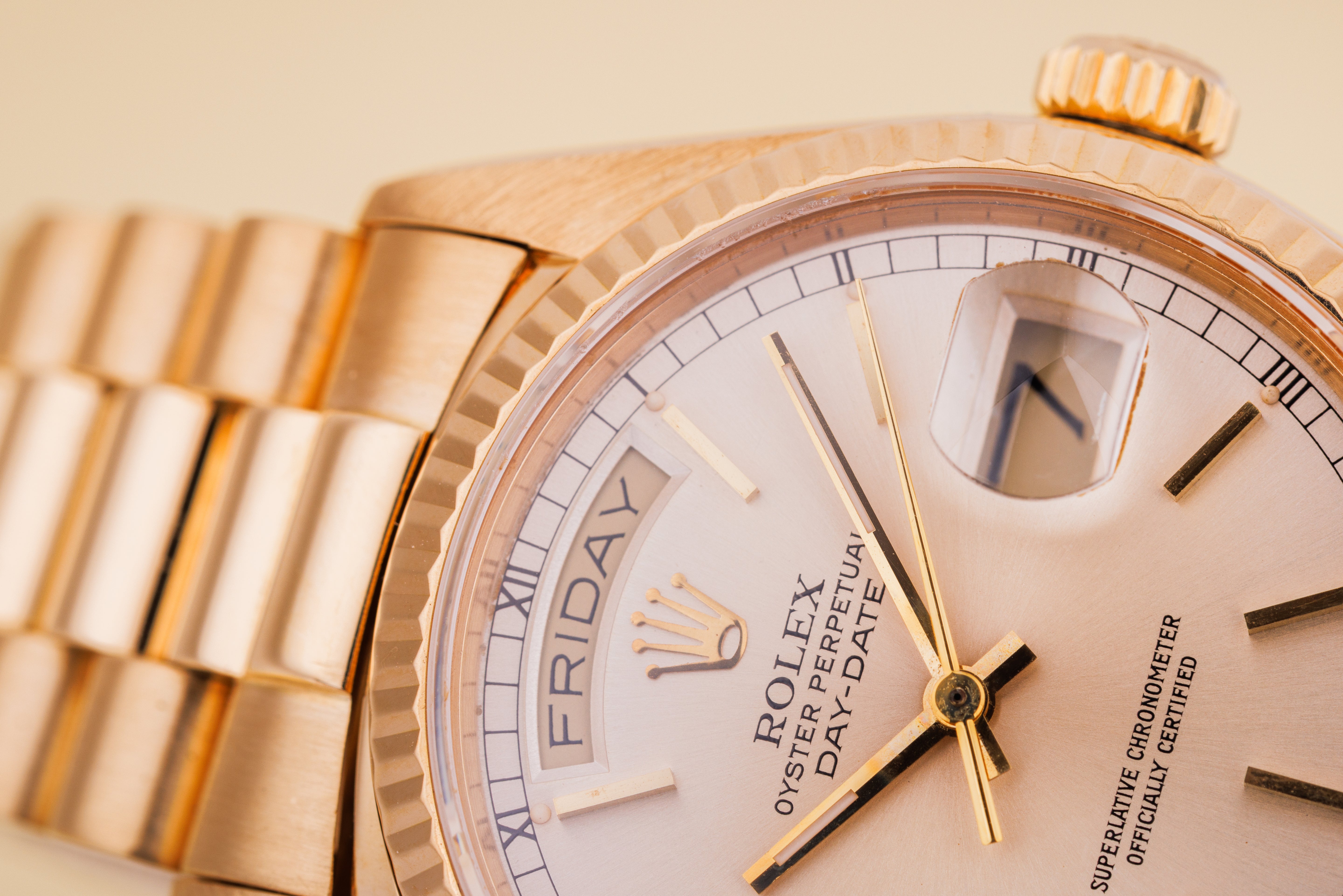 Rolex Day-Date | REF. 18038 | Silver Dial | 18k Yellow Gold | 1987