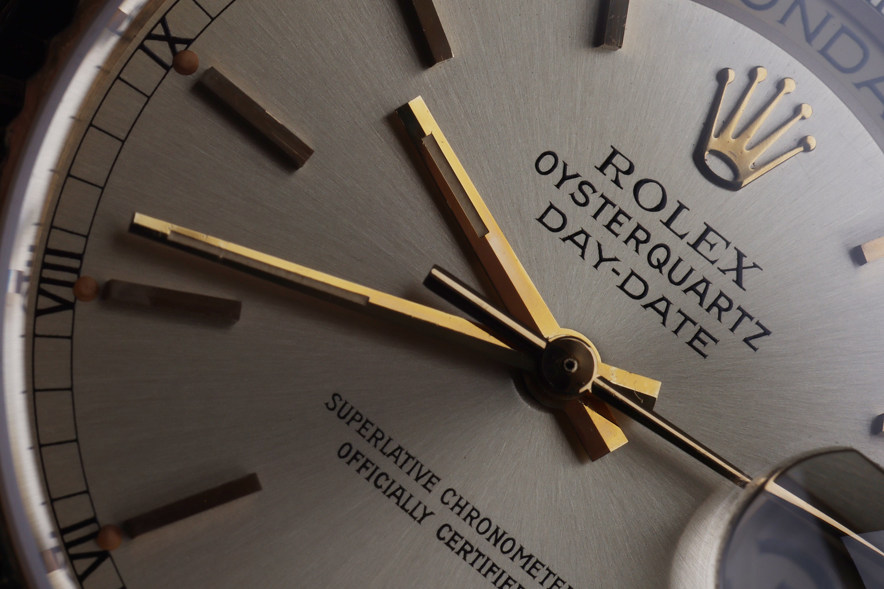 Rolex Day-Date Oysterquartz | REF. 19018 | Black Dial | 36mm | 18k Yellow Gold | 1980