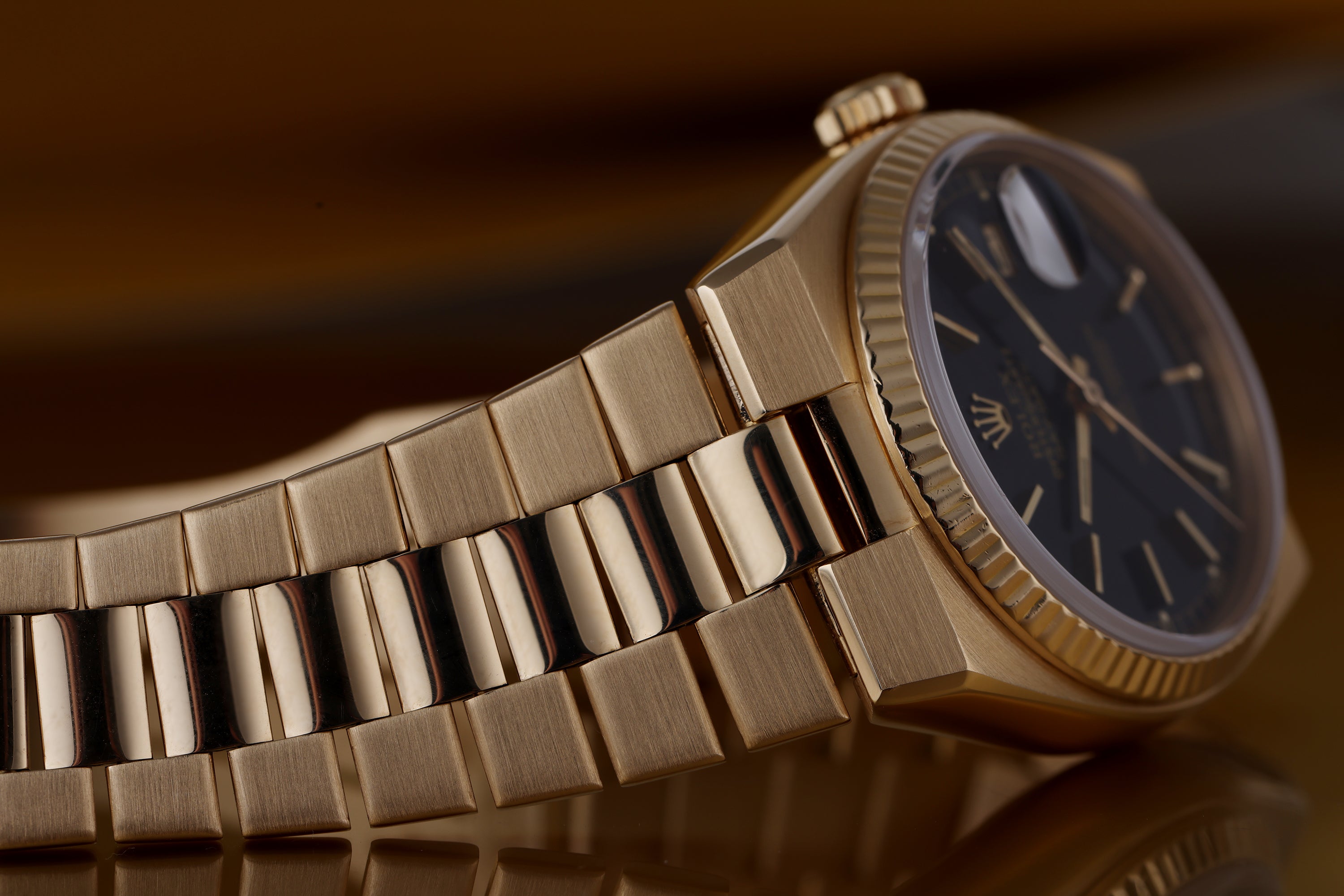 Rolex Day-Date Oysterquartz | REF. 19018 | Black Dial | 36mm | 18k Yellow Gold | 1982