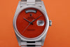 Rare Unpolished Rolex Day-Date | Coral Dial | REF. 18206 | Platinum | 36mm | 1991