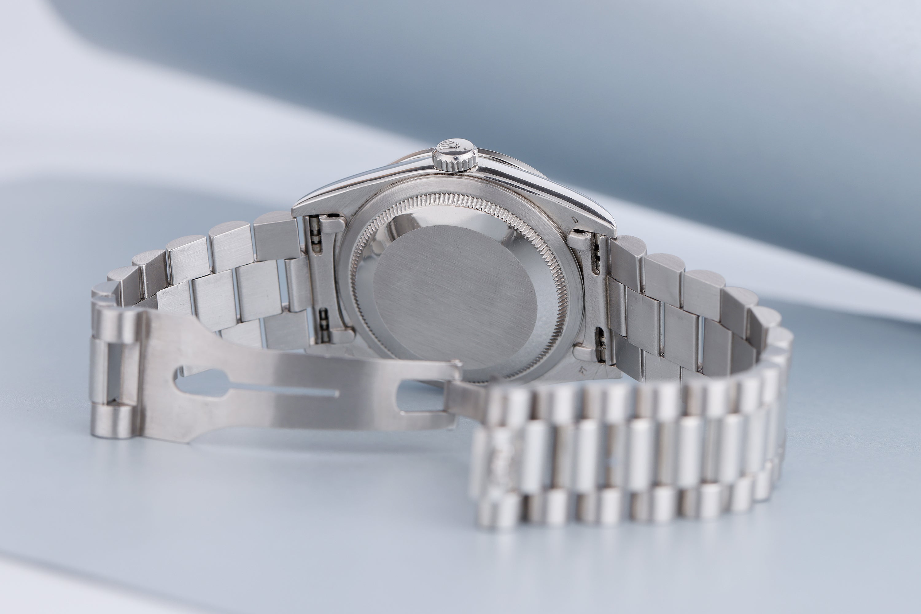 Rolex Day-Date Platinum | REF. 18346 | Silver Diamond Dial | Diamond Bezel | 1989
