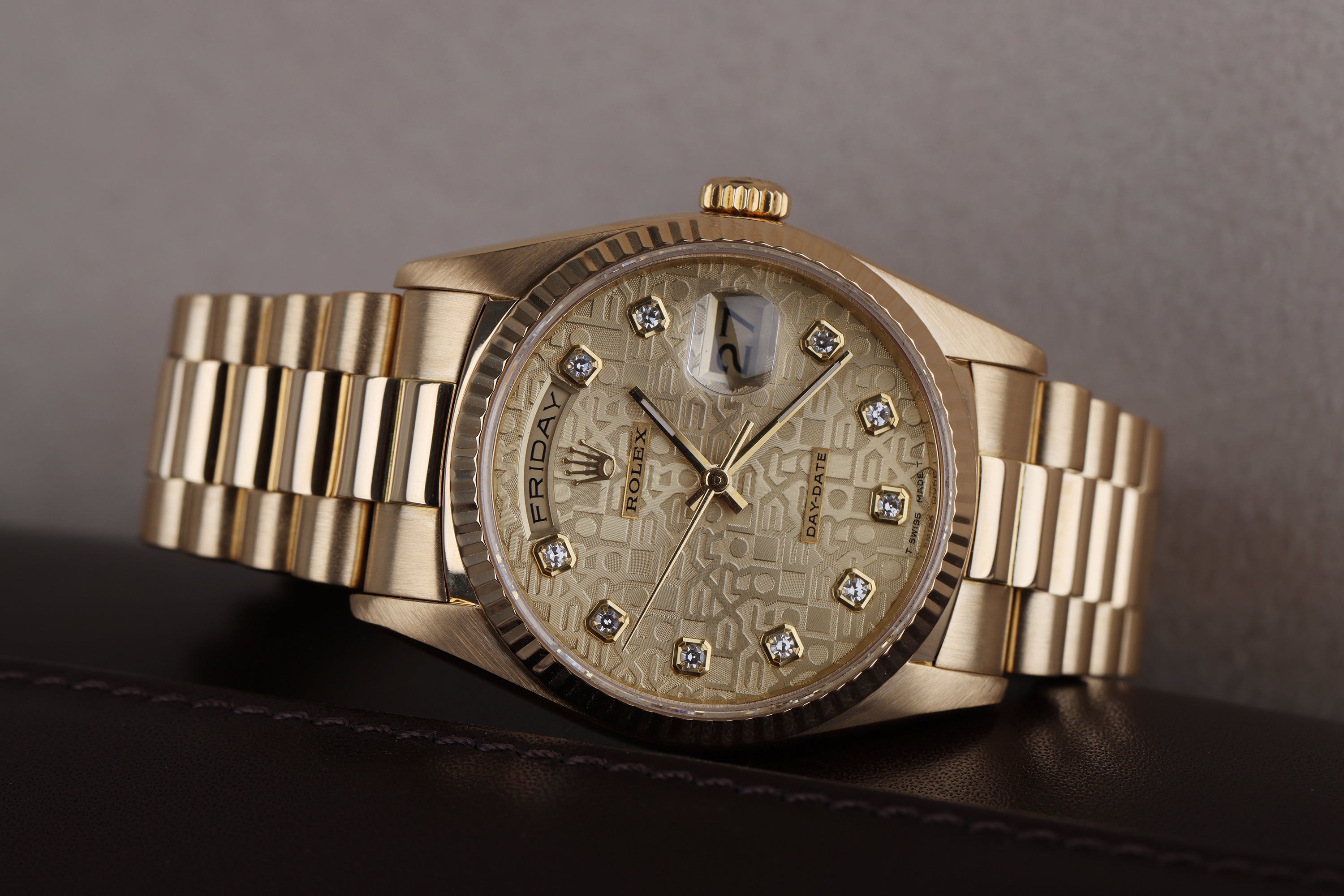 Gold Ref Numbers Rolex Day-Date | REF. 18238 | Gold Jubilee Diamond Dial | 1988 | 18k Y ...