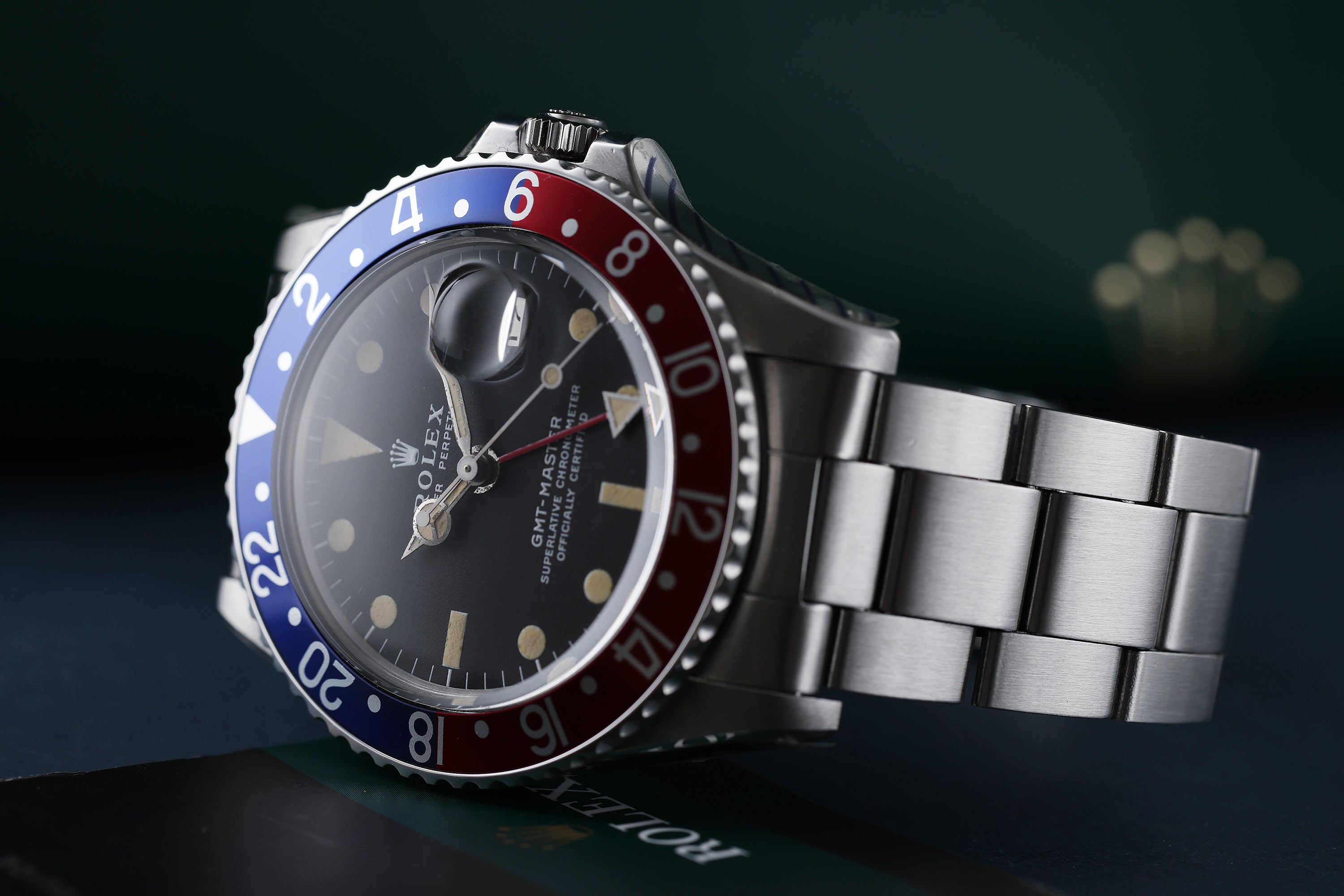 Rolex GMT-Master "Pepsi" | REF. 1675/0 | Black Matte Dial | 1972 | Stainless Steel | Rolex Service Papers 2014