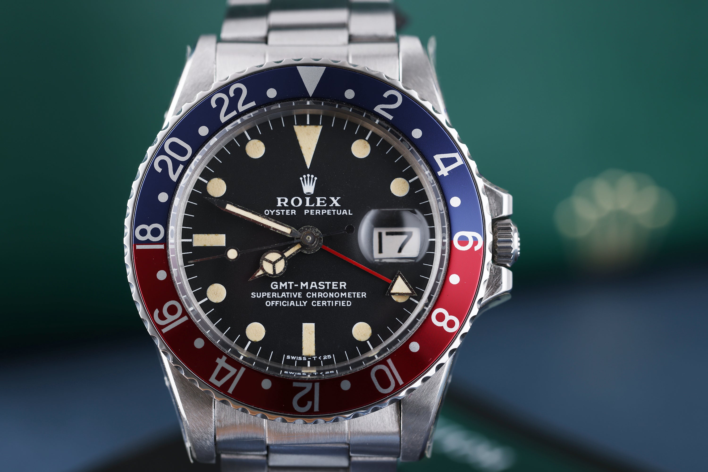 Rolex GMT-Master "Pepsi" | REF. 1675/0 | Black Matte Dial | 1972 | Stainless Steel | Rolex Service Papers 2014