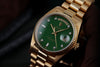 Rolex Day-Date | Green Stella Diamond Dial | REF. 18038 | Gold Dial | 18k Yellow Gold | 1979
