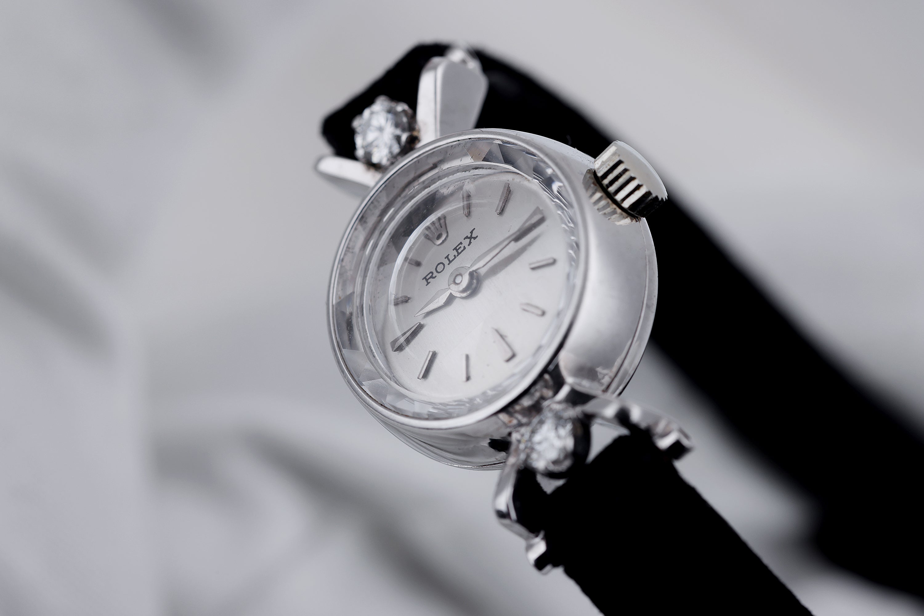 Rolex 1960's Ladies Dress Watch | REF. 9828 | Diamond Lugs | 15mm | Manual Wind | 18k White Gold