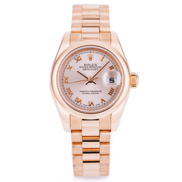 Rolex Lady DateJust | REF. 179165 | Rose Champagne Dial | 18k Rose Gold | Box & Papers | 2003