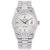 Rolex Day-Date Platinum | REF. 18346 | Silver Diamond Dial | Diamond Bezel | 1989