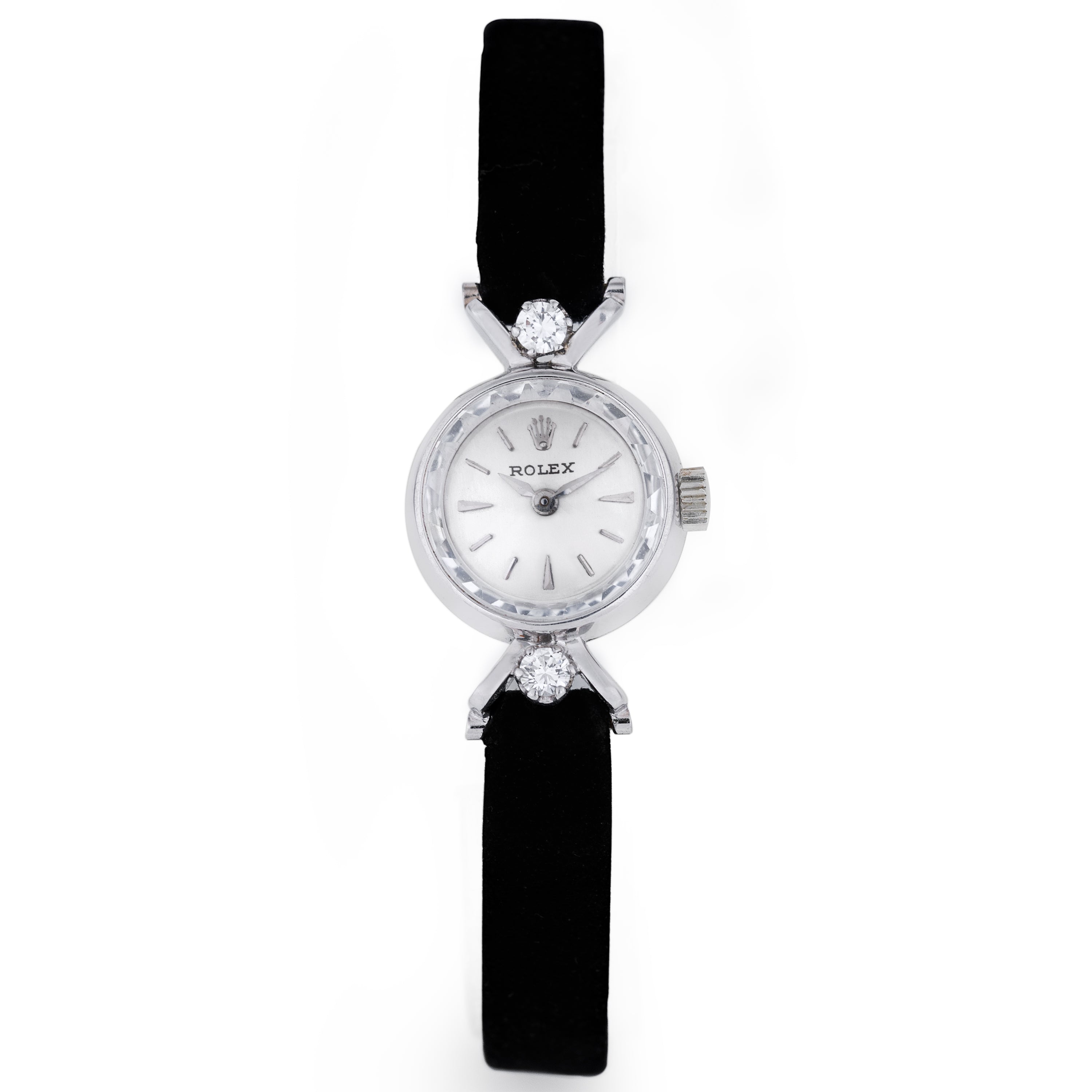 Rolex 1960's Ladies Dress Watch | REF. 9828 | Diamond Lugs | 15mm | Manual Wind | 18k White Gold