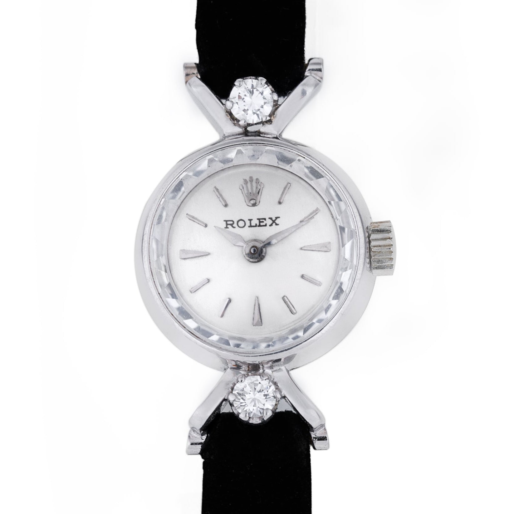 Rolex 1960's Ladies Dress Watch | REF. 9828 | Diamond Lugs | 15mm | Manual Wind | 18k White Gold