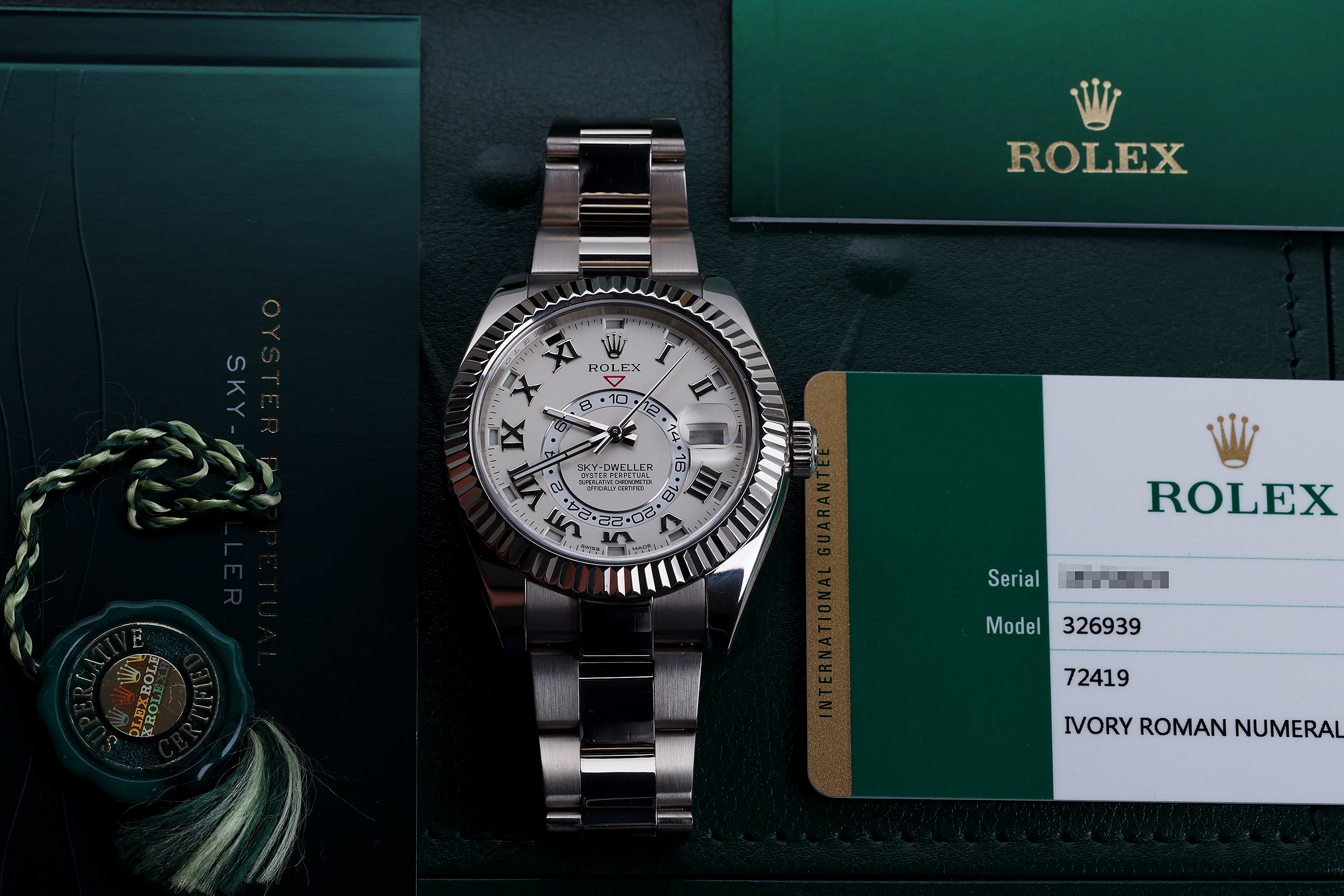 Rolex Sky-Dweller | REF. 326939 | White Dial | 18k White Gold | Box & Papers | 2015