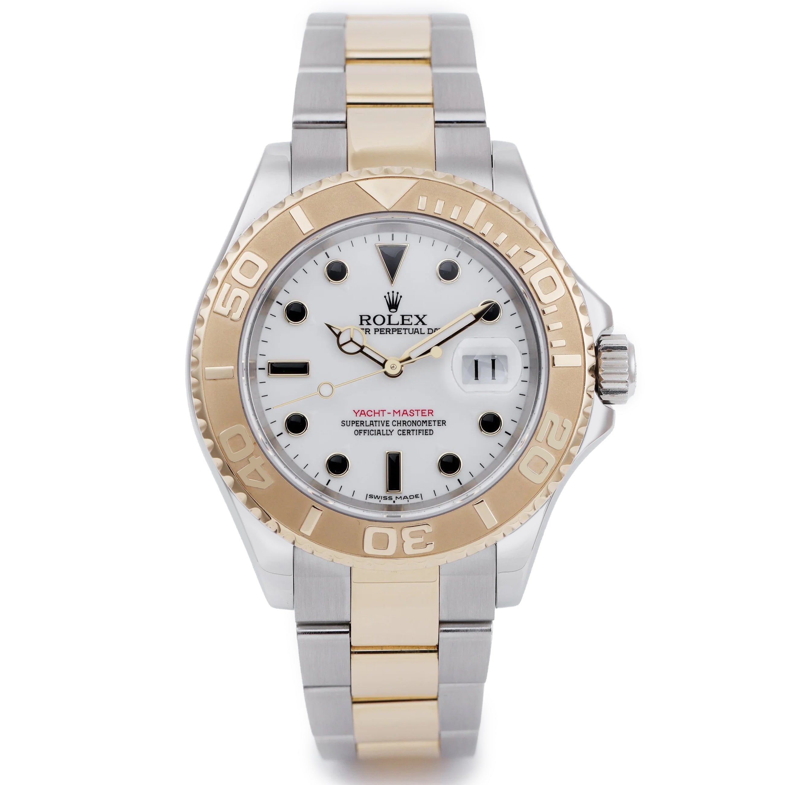Rolex Yacht-Master | REF. 16623  | Papers | White Dial | Stainless Steel & 18K Yellow Gold
