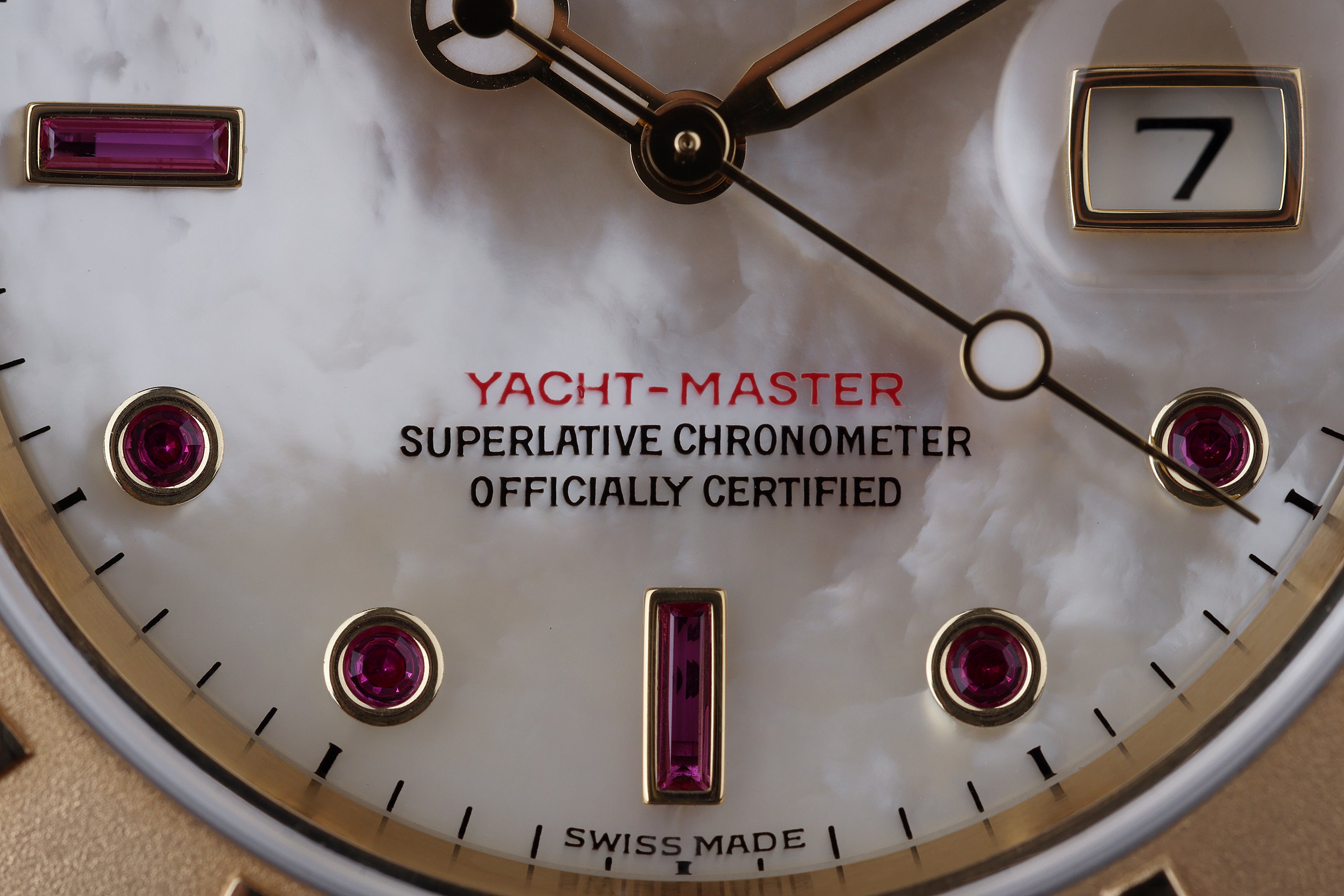 Rolex Yacht-Master | REF. 16628 | Mother of Pearl & Ruby Dial | 18k Yellow Gold | 40mm | 2002