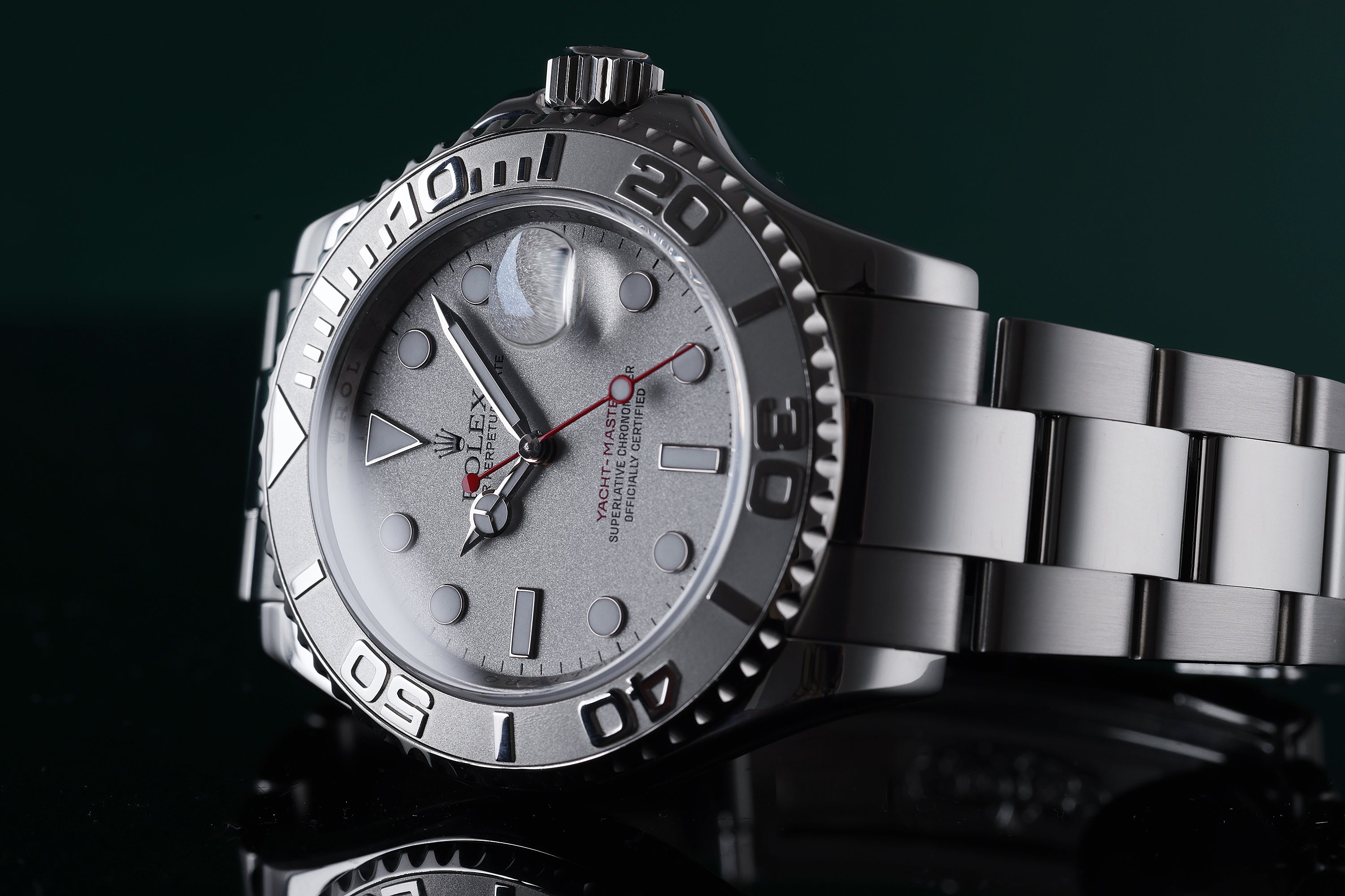Rolex Yacht-Master 40 | REF. 16622 | Stainless Steel & Platinum | Platinum Dial | Box & Papers