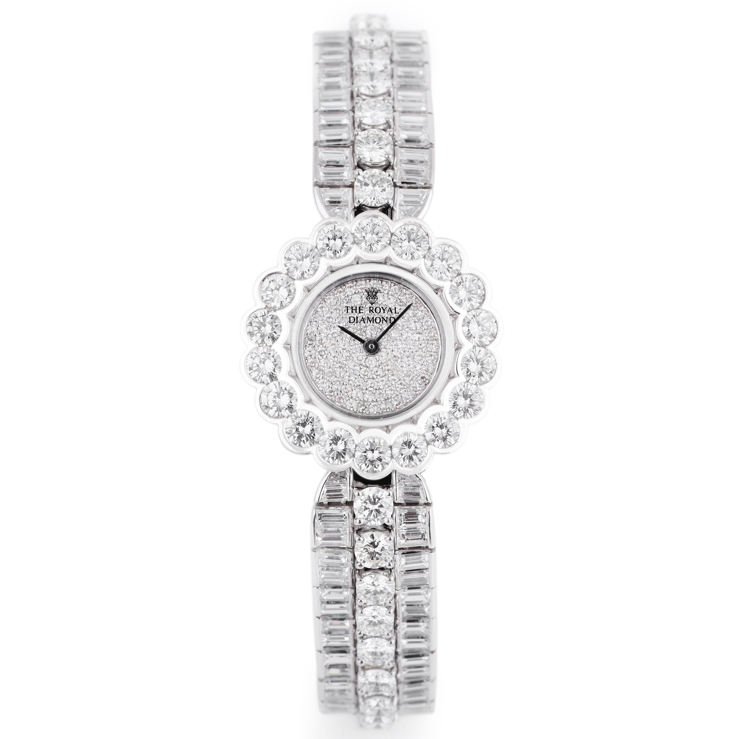 The Royal Diamond Lady Wristwatch | REF. BA 32 | Pave Diamond | 18k White Gold | 27mm | Quartz | 1990's