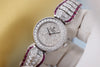 The Royal Diamond Vintage Ladies Wristwatch | Pavé Diamond & Rubies | Platinum | 25mm | Quartz | 1990's