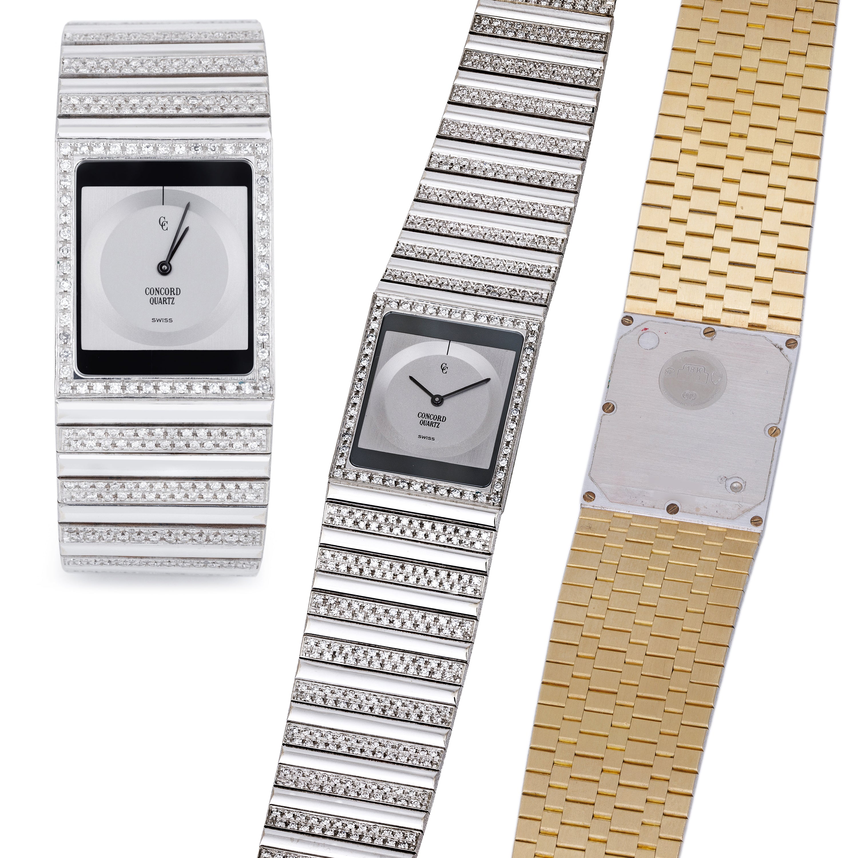 Unworn 1980's Concord Delirium | REF. 61 77 615 | Pave Diamonds | Quartz | 18k White Gold | 24.5mm