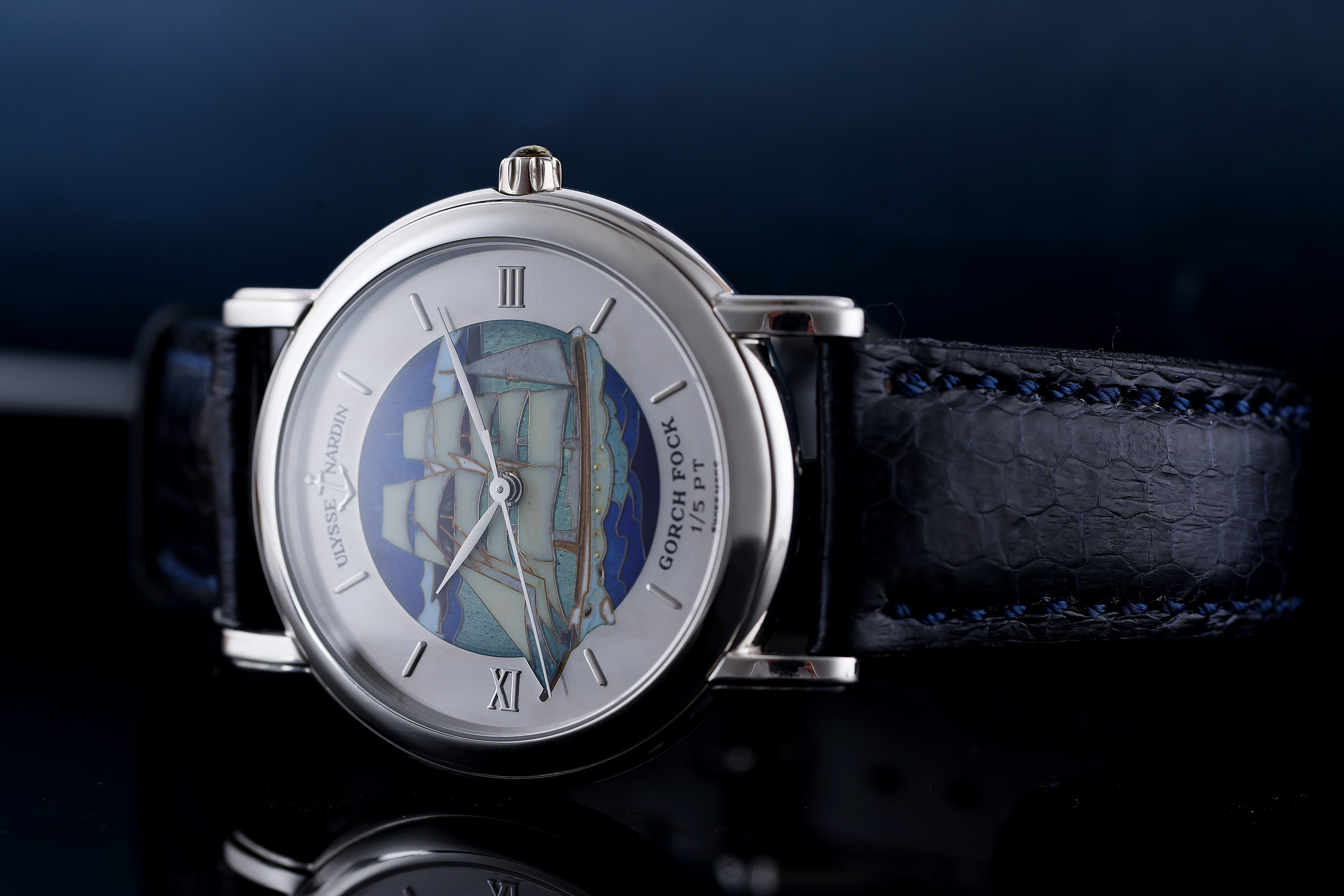 Ulysse Nardin San Marco | Platinum 1 of 5 Limited Edition | REF. 139-70-9 | Cloisonné Enamel - Gorch Fock | 37mm | Automatic | 2000's