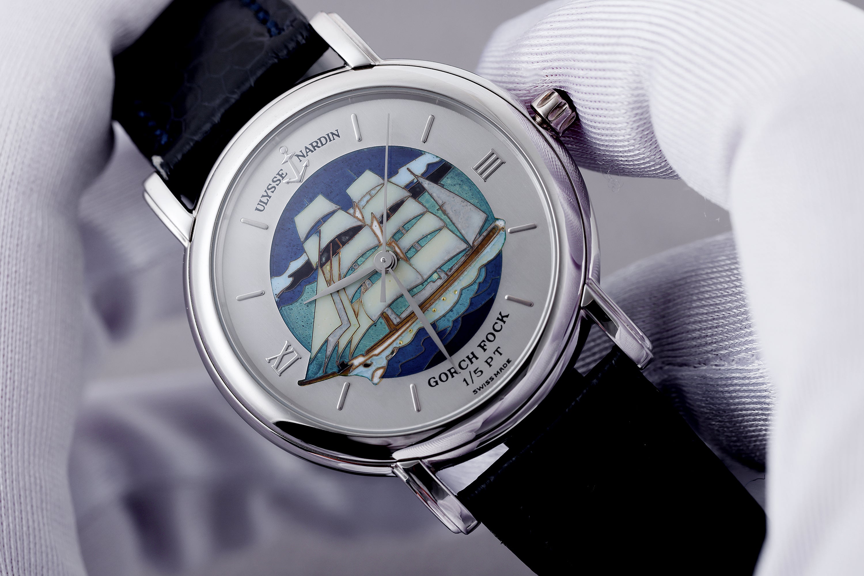 Ulysse Nardin San Marco | Platinum 1 of 5 Limited Edition | REF. 139-70-9 | Cloisonné Enamel - Gorch Fock | 37mm | Automatic | 2000's
