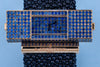 De Grisogono 'Lipstick' | Rectangular Cuff Watch | Blue Sapphire Dial & Case | 18k Rose Gold