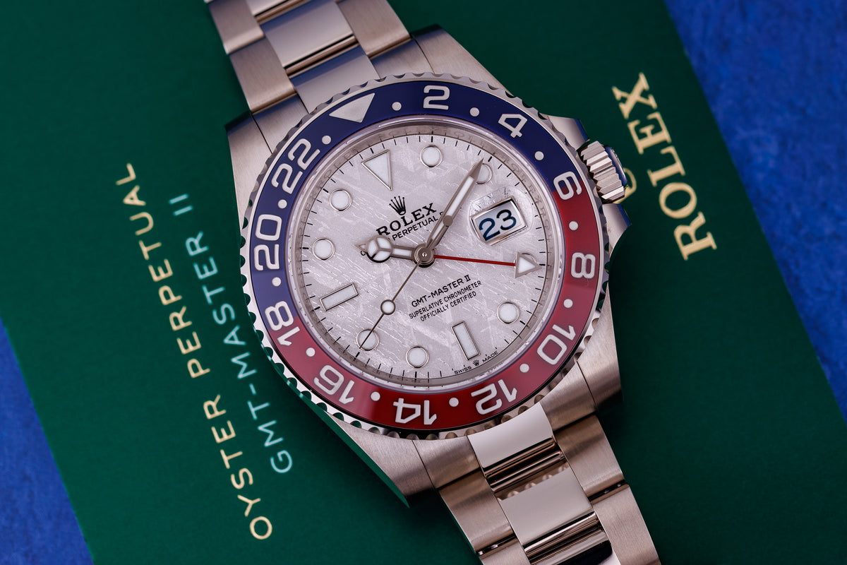 Rolex GMT-Master II "Pepsi" | REF. 126719BLRO | Meteorite Dial | 18k White Gold | Box & Papers | 2026