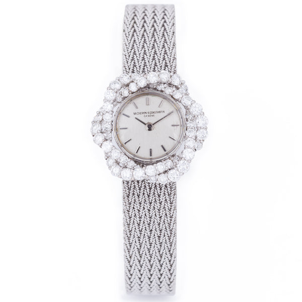 Vacheron Constantin Ladies Wristwatch | Diamond Flower Bezel | 18k White Gold | Circa 1980's