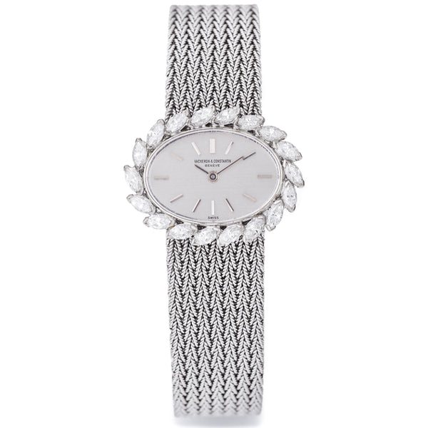 Vacheron Constantin Ladies Vintage Watch | Marquis Diamond Bezel | 18k White Gold | 25mm | Circa 1980's