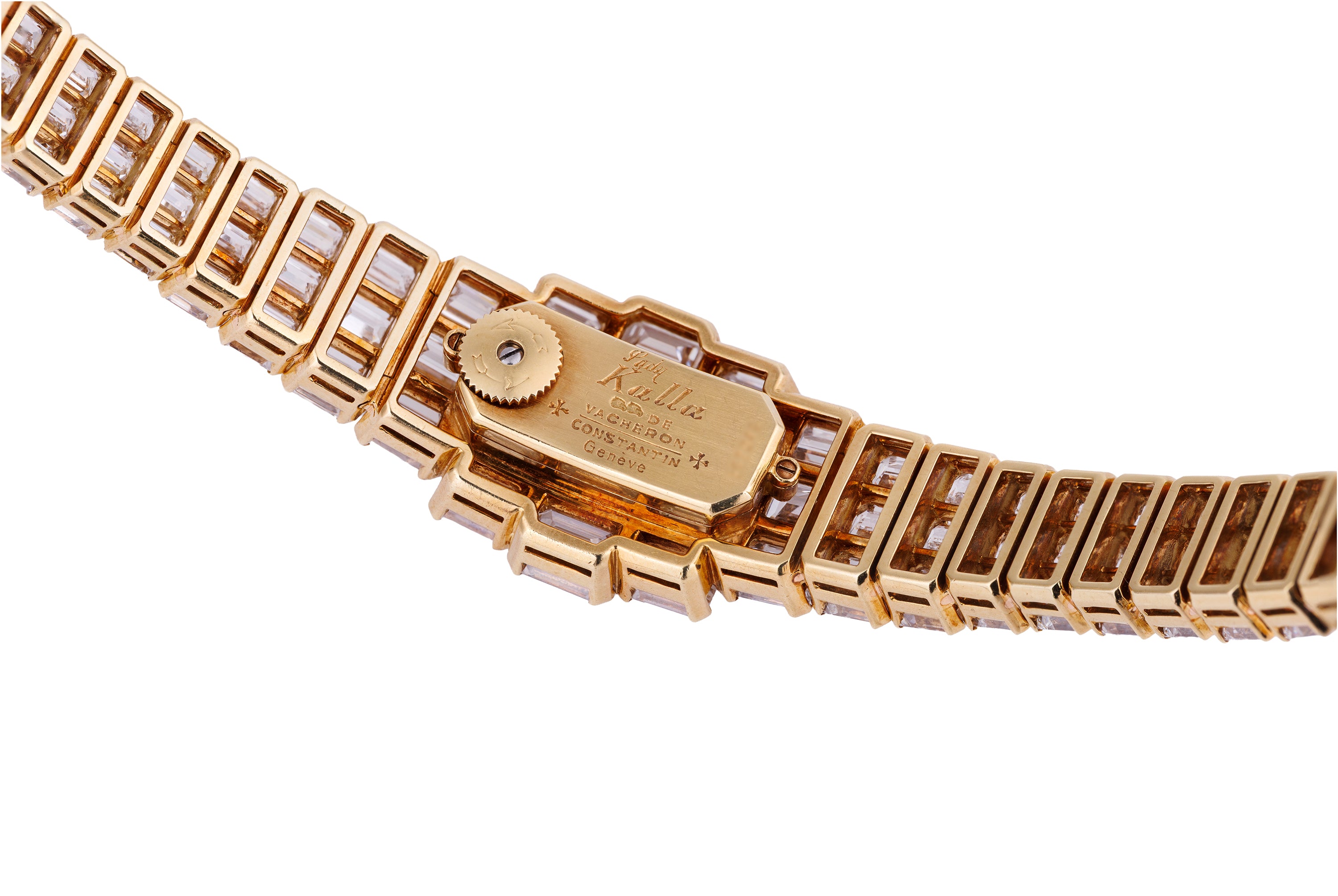 Rare Vacheron Constantin Lady Kalla | REF. 17701 | Pavé Emerald & Baguette Diamonds | 18k Yellow Gold | 19.5mm | 1980's