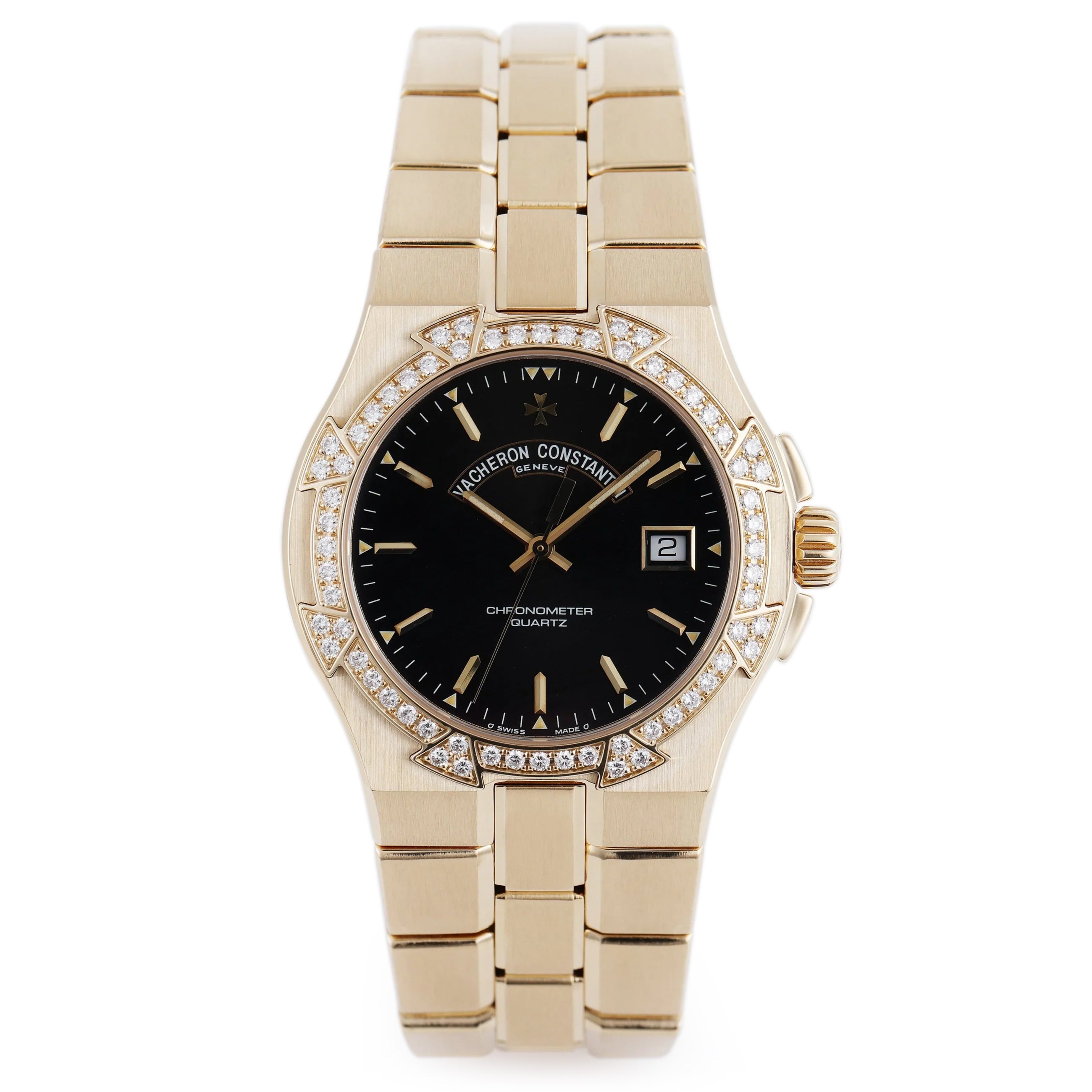 Vacheron Constantin Overseas | REF. 72540/423J-8 | Black Dial & Diamond Bezel | 18k Yellow Gold | 37mm