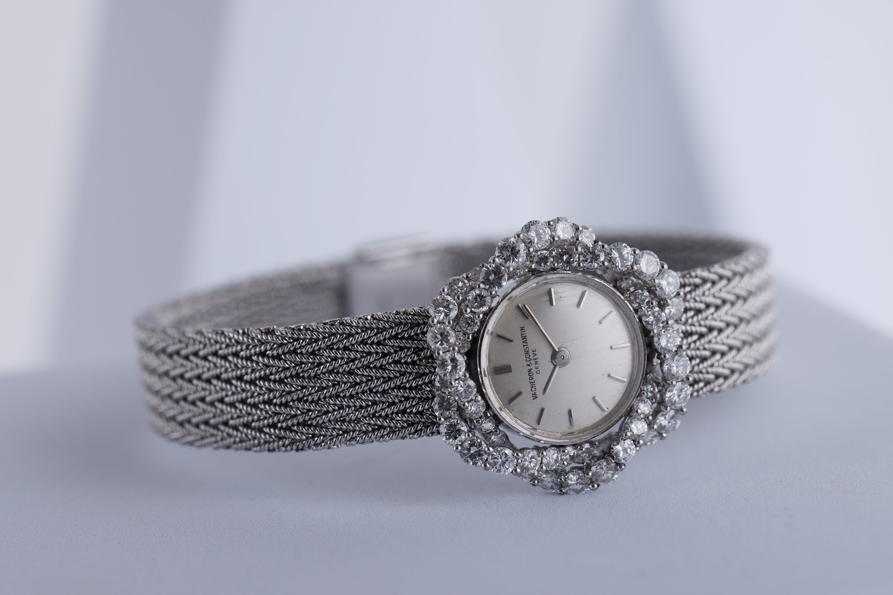Vacheron Constantin Ladies Wristwatch | Diamond Flower Bezel | 18k White Gold | Circa 1980's
