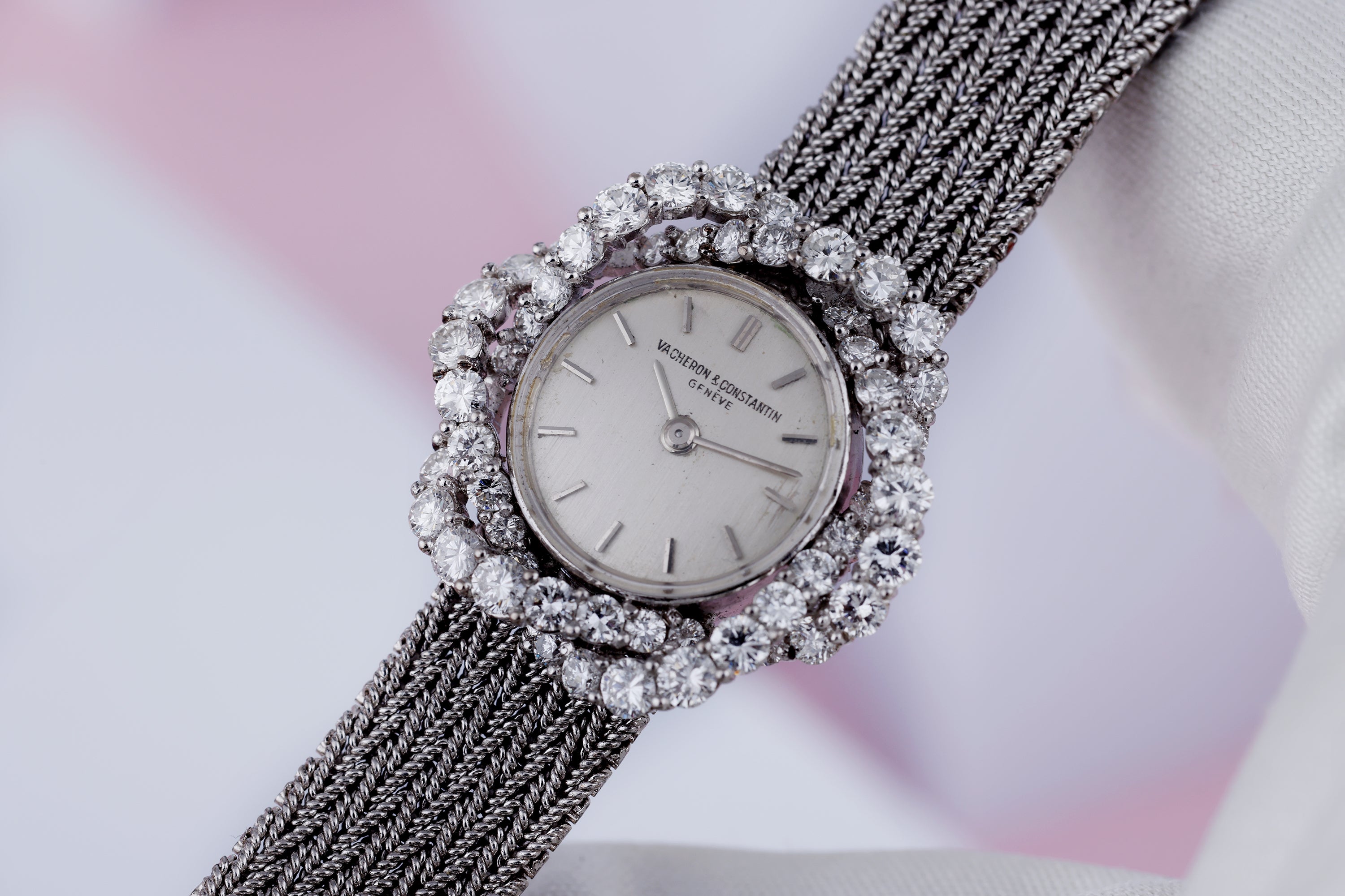 Vacheron Constantin Ladies Wristwatch | Diamond Flower Bezel | 18k White Gold | Circa 1980's