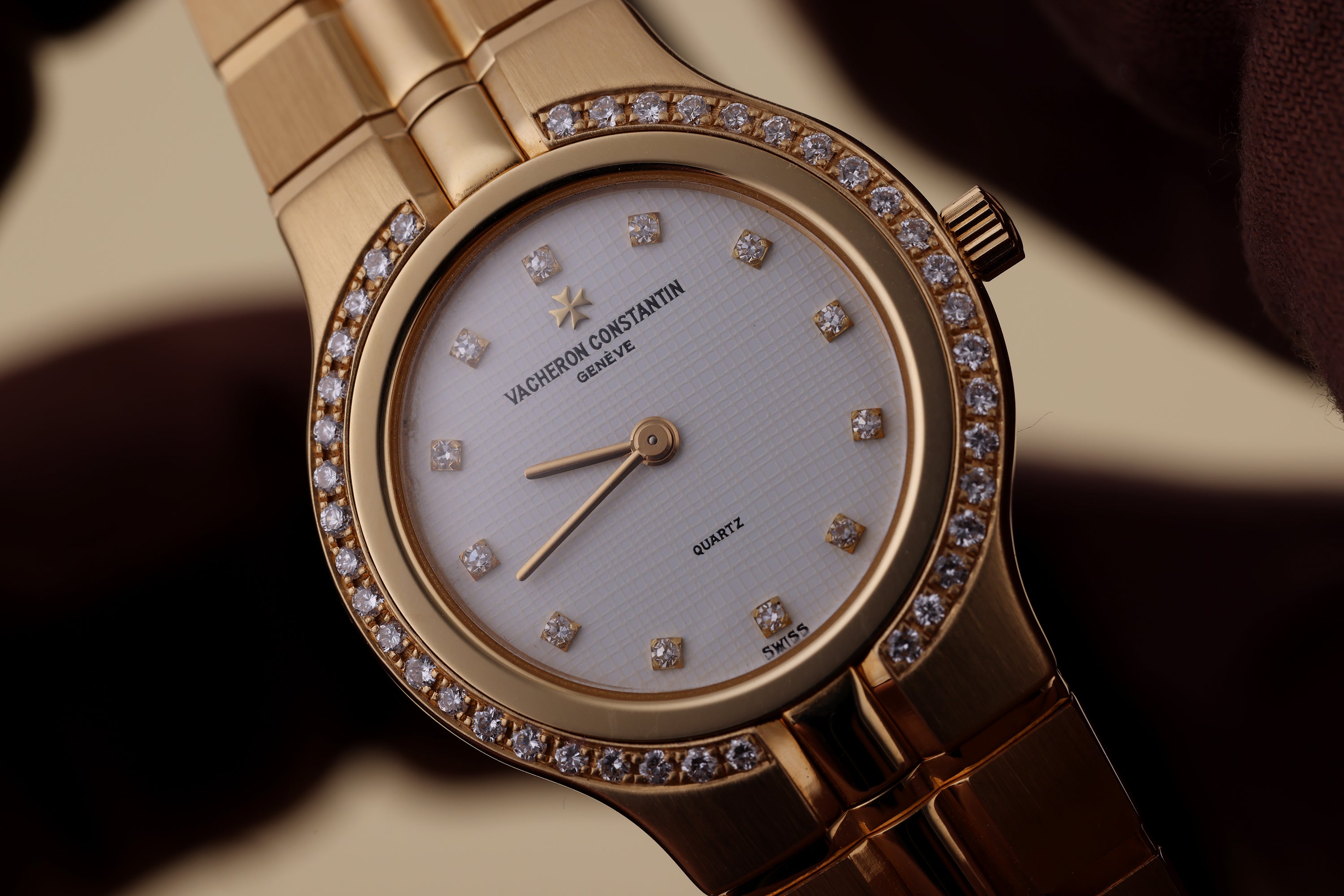 Unworn Vacheron Constantin Lady Phidias | REF. 16510/967-1/110 | Diamond Bezel & Hours | Quartz | 18k Yellow Gold | 24mm | 1990's