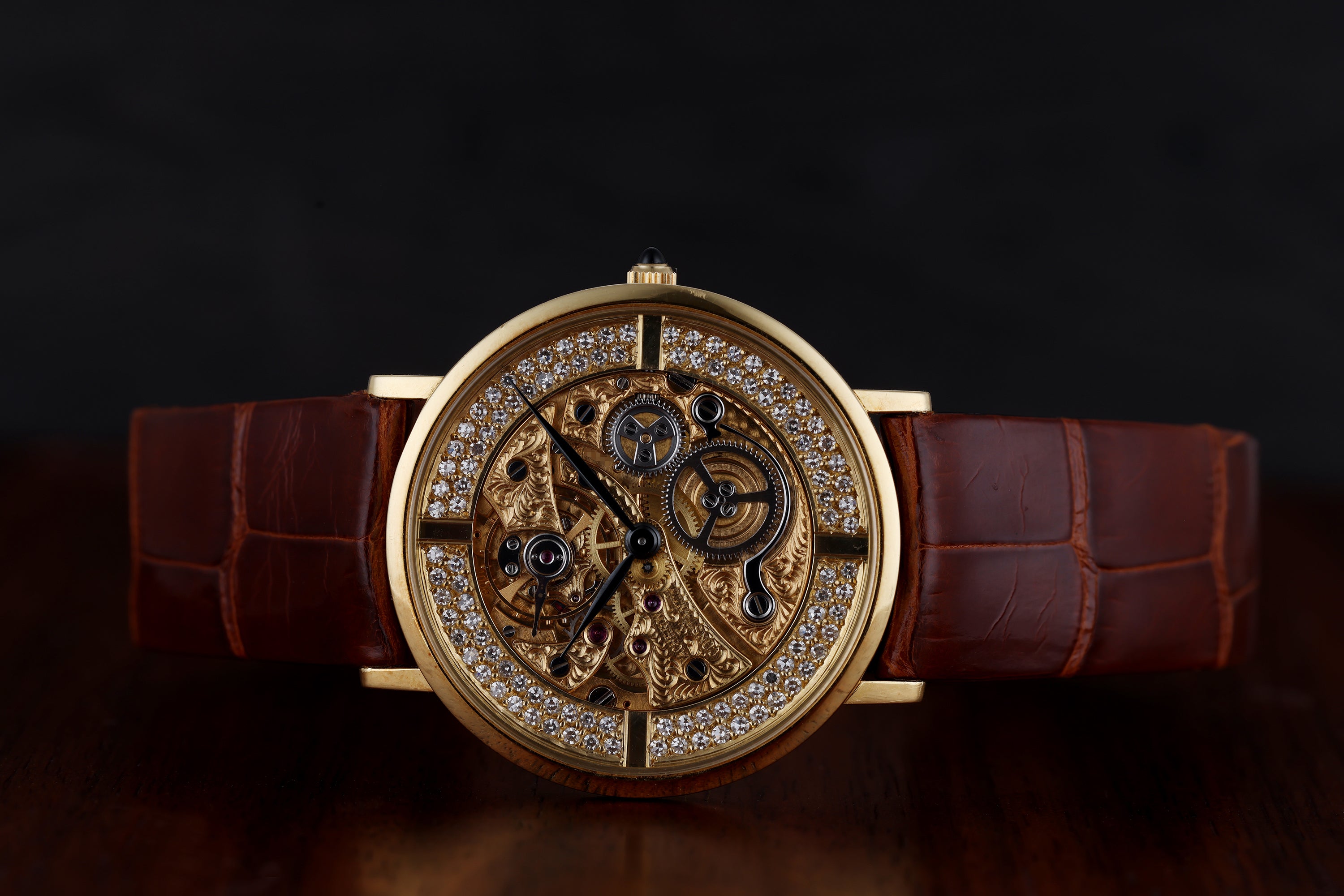 Vacheron Constantin 1980's Patrimony Squelette | REF. 36002 | Skeleton Wristwatch | Ultra-Thin | Open-Worked Diamond Dial | 31mm | 18k Yellow Gold