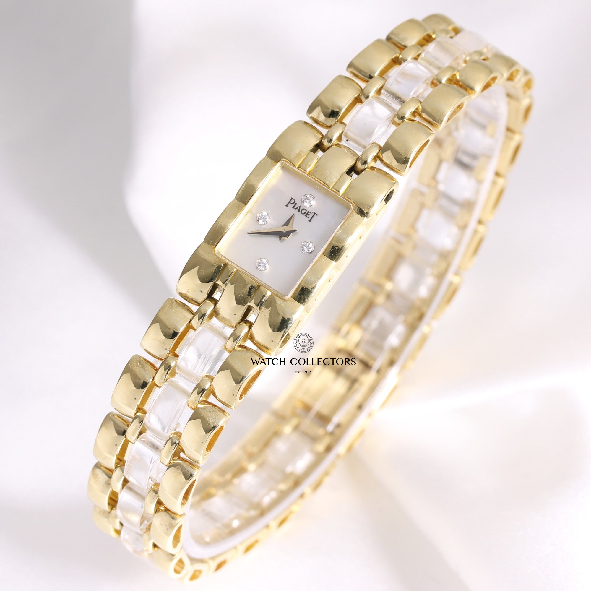 Rare Vintage Piaget Lades | REF. 15201 K 62 | Mother of Pearl Dial, Diamond Hours | 18k Yellow Gold | 14mm | Circa 1990's