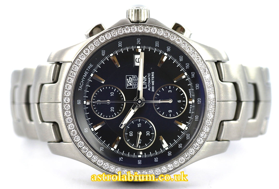 Tag Heuer Link Automatic Diamond Bezel Chrono