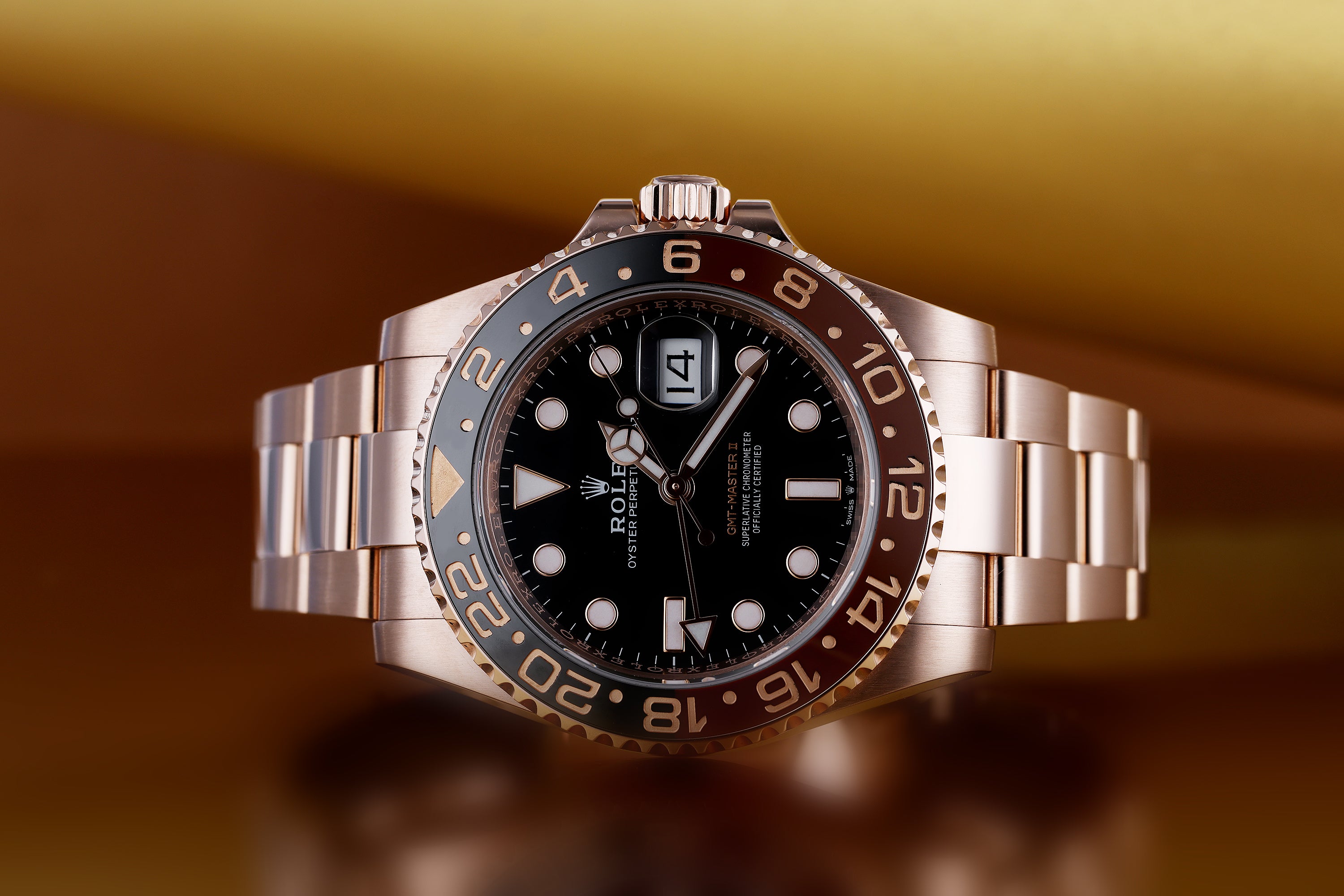 Rolex GMT-Master II Rootbeer | REF. 126715CHNR | 18k Rose Gold | Box & –  Watch Collectors