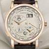 A Lange Sohne Time Zone 1 18K Rose Gold Second Hand Watch Collectors 2