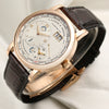A Lange Sohne Time Zone 1 18K Rose Gold Second Hand Watch Collectors 3