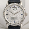 A. Lange & Söhne Pave Diamond & Sapphire 18K White Gold Second Hand Watch Collectors 2